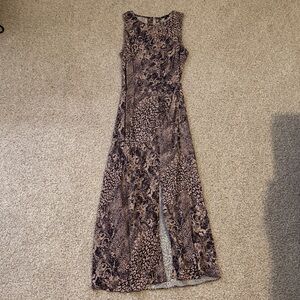 Rails Sleeveless Patterned Dress in Black and Brown